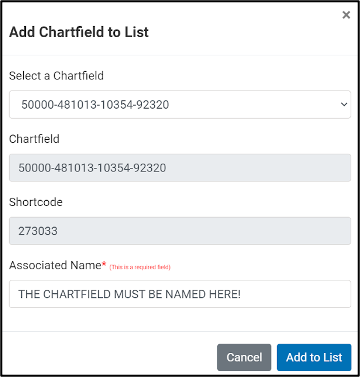 Add Chartfield 4